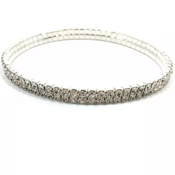 💗 Crystal Ankle Bracelet Stretchy 8”-9.5” NEW - Picture 3 of 9